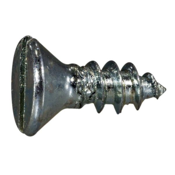 Midwest Fastener Sheet Metal Screw, #6 x 3/8 in, Zinc Plated Steel Flat Head Slotted Drive, 60 PK 61561 - main
